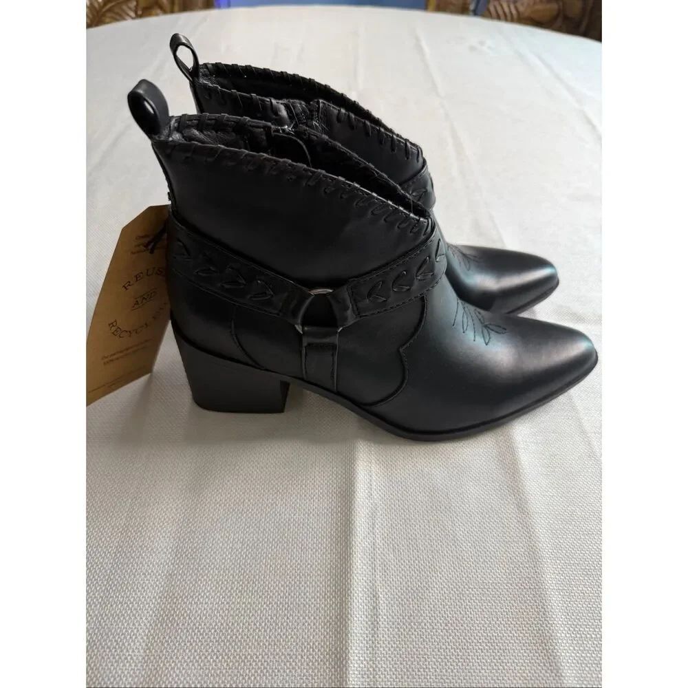 NWT Frye and Co. Women's Palma Stacked Heel Booties Size 9 1/2 9.5 New